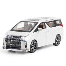 Coche de juguete a escala 1:24, modelo de metal Alphard, toyota, mpv, con luz y sonido, vehículo extraíble 2024 - compra barato