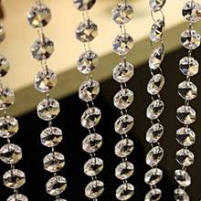 Guirnalda de diamantes acrílicos para decoración del hogar, cuentas de cristal brillantes de 5m, hilo para cortinas, cuentas colgantes, iluminación para ventanas y habitaciones 2024 - compra barato