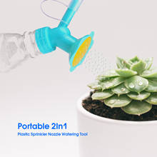 Boquilla de riego para jardín, Herramienta 2 en 1, aspersor de plástico, regadera en aerosol, latas de agua, tapa de botella, herramienta de jardín de flores 2024 - compra barato