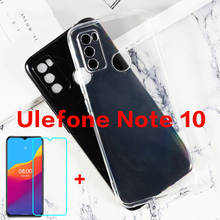 Transparent Phone Case For Ulefone Note 10 Cases Vetro Soft Black TPU Case with Tempered Glass on Ulefone Note 10 Pelicula Vidro 2024 - buy cheap