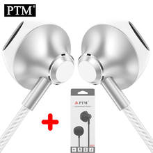 PTM D31A Wired Earphone In Ear Headset With Mic Stereo Bass Sound 3.5mm Jack Earphone Earbuds Earpiece For iPhone Samsung Xiaomi 2024 - buy cheap
