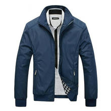 Jaqueta com gola alta qualidade casual masculina, jaqueta plus size para homens de negócios e primavera e outono 2024 - compre barato