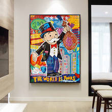 MONOPOLY DOLLAR SIGN STATUE Graffiti Art Paintings on the Wall Art Posters and Prints  Alec Monopoly Modern Art Wall Pictures 2024 - buy cheap