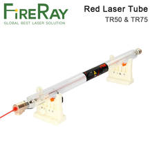 Лазерная трубка FireRay CO2 диаметром 50 Вт, 75 Вт 50 80 мм с красной стеклянной трубкой для CO2 лазерной резки и гравировки 2024 - купить недорого
