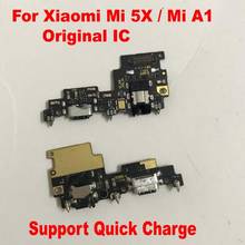 Puerto de carga PCB 100% Original, Conector de base de carga USB con Cable flexible de micrófono para Xiaomi Mi 5X Mi5X Mi A1 MiA1 2024 - compra barato