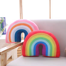 Cute Rainbow U Shape Cushion Pillow Sleep Pillow Neck Cushion Dolls Plush Toys Nordic Style Gift Kids Bed Room Decor Photo Props 2024 - buy cheap