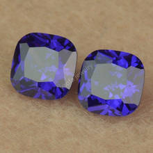 3*3~15*15mm 5A Dark Violet Blue Cushion Shape Princess Cut Synthetic Gems Cubic Zirconia Loose Purple Zircon Stone For Jewelry 2024 - buy cheap