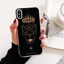 Funda de silicona TPU para iPhone, funda de silicona con diseño de Tarot y Luna para iPhone 11 Pro 4 4S 5 5S SE 5C 6 6S 7 8X10 XR XS Plus Max y iPod Touch 2024 - compra barato