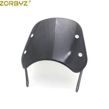 ZORBYZ Universal Motorcycle Black 5-7'' Round Headlight Windshield Fairing Windscreen Deflector For Honda CB400 500 GN125 CG125 2024 - buy cheap