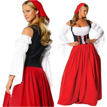 Женское традиционное баварское пиво костюм для немецкого фестиваля Октоберфест, нарядное платье горничной M-XL 2024 - купить недорого