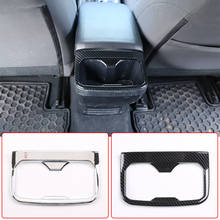 Car Armrest box Rear Seat Cup Holder Panel Cover Trim Sticker ABS Carbon Fiber For Toyota Tacoma 2016-2020 Interior Accessories 2024 - buy cheap