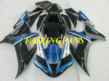 Kit de carenagem de motocicleta para yamaha, yzfr1 02 03 yzf r1 yzf1000 2002 2003, abs, azul e preto, carroceria + presentes ye42 2024 - compre barato