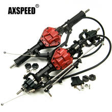 Axspeed-eixo traseiro e dianteiro de liga metálica, peças para carro rc, com bloqueio, para axial, scx10, cc01, f350 2024 - compre barato