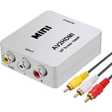 Mini AV to HDMI Converter 1080P 3RCA Composite CVBS AV RCA R/L to HDMI Video Audio Converter Adapter Support PAL NTSC 2024 - buy cheap