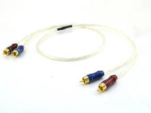 Пара 1,5 м Odin RCA аудио Межблочный кабель hifi RCA посеребренный аудио кабель 2024 - купить недорого