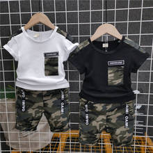 Traje de verano para niños y niñas, ropa fresca del ejército que incluye camiseta y pantalón, 2 uds. Por conjunto, 2020 2024 - compra barato