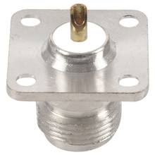 GTBL N type female jack RF coax connector 4-hole panel mount with solder cup,silver 2024 - buy cheap