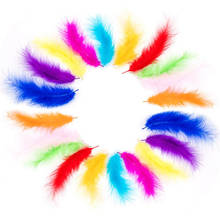 Penas coloridas de peru para artesanato, penas coloridas de 10-15cm/4-6 "para artesanato, decoração decorativa de penas diy 2024 - compre barato
