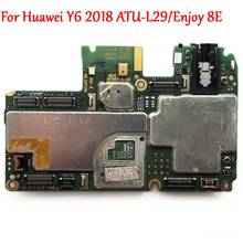 Протестированная полностью Рабочая оригинальная материнская плата разблокировки для Huawei Y6 2018 ATU-L21 Enjoy 8E ATU-Al10 электронная панель с логической схемой 2024 - купить недорого