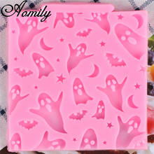 Aomily Halloween Party Series Ghost Ghost Star Bat Fondant Mold Cake Jelly Sugar Craft Chocolate Moulds Baking Molds for Party 2024 - buy cheap