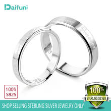 Anel de prata esterlina 925, design simples, aliança de casal, 4mm, 3mm de largura, anel de banda para mulheres & homens, anéis de casal 2024 - compre barato
