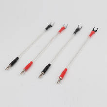 4PCS Hi-end OFC Silver Plated Jumper Cable Audio Speaker Cable Banana Plugs to Banana Plugs HIFI Audio Cable 2024 - buy cheap