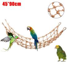 1PC Rope Net Pet Parrot Bird Chew Play Climbing Chewing Toys Rope Swing Hammock Net Game Play Gym Cage Toy with Hook 2024 - buy cheap