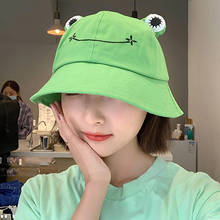 Fashion cute Frogs Bucket Hat for Women Summer Autumn Plain Women Outdoor Hiking Beach Fishing Cap Sunscreen Female Sun hat #P1 2024 - buy cheap