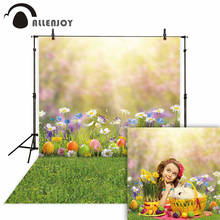 Allenjoy фон для фотосъемки Пасхальный весенний цветок Яйцо зеленая трава боке Солнечный свет фон фотостудия Фотофон 2024 - купить недорого