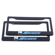 USA Standard 2X Black ABS Racing Car License Plate Frame Tag Cover Holder 2024 - buy cheap