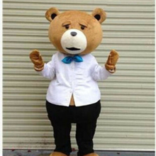 Disfraz de Mascota de oso de peluche para adultos, disfraz publicitario de fiesta de dibujos animados, Halloween, Navidad 2024 - compra barato