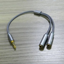 Cable de micrófono auxiliar de 3,5mm 1 macho 2 Cable Famle extensión combinada divisor de Adaptador de Audio móvil 2024 - compra barato