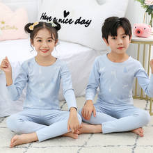 Pijama para crianças, camisola térmica sem costura para meninos e meninas, conjunto de roupas para o inverno 2024 - compre barato