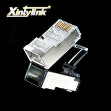Xintylink-cabo ethernet cat6, conector de metal 6 peças, 8 p8c, rede stp, cabo de conexão cat6 2024 - compre barato