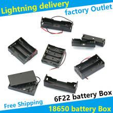 Caja de almacenamiento de batería 18650/6F22 9V, soporte de caja de batería DIY, soporte de Clip de batería CR2032 6V, forma de ranura de batería 2024 - compra barato