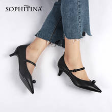 SOPHITINA-zapatos de tacón alto informales para mujer, calzado elegante de punta estrecha con hebilla y Correa, para oficina y carrera, C752 2024 - compra barato