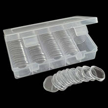 90Pcs 27mm Round Plastic Coin Collection Capsule Container Case with Storage Organizer Box 2024 - buy cheap