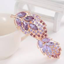 MINHIN Wholesale Luxury Crystal Barrettes Resin Hair Clips for Women Butterfly Hairpin Headwear Girls Hair Accessories Gift 2024 - buy cheap