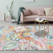 Tapetes coloridos, tapetes com flores, personalizáveis, para sala de estar, quarto ou corredor, para crianças 2024 - compre barato