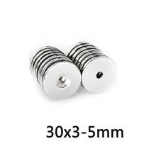 2~100PCS 30x3-5mm Strong Rare Earth Neodymium Magnets 30*3 mm Hole 5mm N35 NdFeB Countersunk Powerful Magnetic Magnet  30*3-5mm 2024 - buy cheap