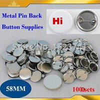 2-1/4" 58mm 1000 Sets NEW Professional All Steel Badge Button Maker Pin Back Metal Pinback Button Supply Materials 2024 - buy cheap