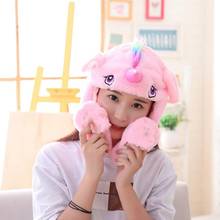 Illuminate Luminous Cute Bunny Plush Hat Funny Playtoy Ear Up Down Rabbit Gift Toy For Kids Girls Girlfriend 2024 - buy cheap