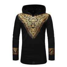 Black African Dashiki Robe Print Hoodies Men 2022 Brand African Clothes Hip Hop Streetwear Casual Hoodie Sweatshirt for Men XXL 2024 - buy cheap
