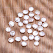 Abalorios redondos de perlas de agua dulce, abalorios para DIY, pendientes, pulsera, broche, alfiler, accesorio de joyería artesanal de costura, 2 uds. 2024 - compra barato