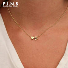 F.I.N.S Stainless Steel 316L Initial Necklace Women Choker Chain DIY Name Heart Letter Pendant Necklace for Woman Jewelry 2024 - buy cheap