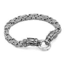 Norse viking odin wolf Scandinavian king chain amulet bracelet for men stainless steel 17-25cm 2024 - buy cheap