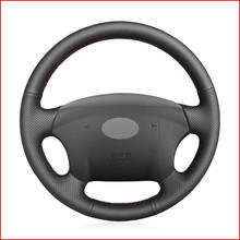Black PU Faux Leather DIY Car Steering Wheel Covers for Hyundai Azera 2005-2010 Sonata NF NFC 2005-2010 Kia Carens 2007-2011 2024 - buy cheap