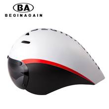 Aero TT helmets Goggles Cycling Ultralight Helmet for Men Sun Lens Racing Cycling Helmet Road MTB Integral Triathlon Bike Helmet 2024 - buy cheap