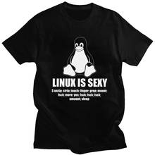 Camiseta programadora masculina de algodão, camiseta de manga curta com programação, codificação, para presente, linux 2024 - compre barato