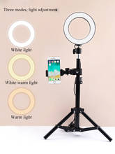Life Shoot Dimmable LED Round Light Photography Selfie Lamp Desktop Tripod for Powder Room Photo Studio Shooting Video Live 2024 - buy cheap